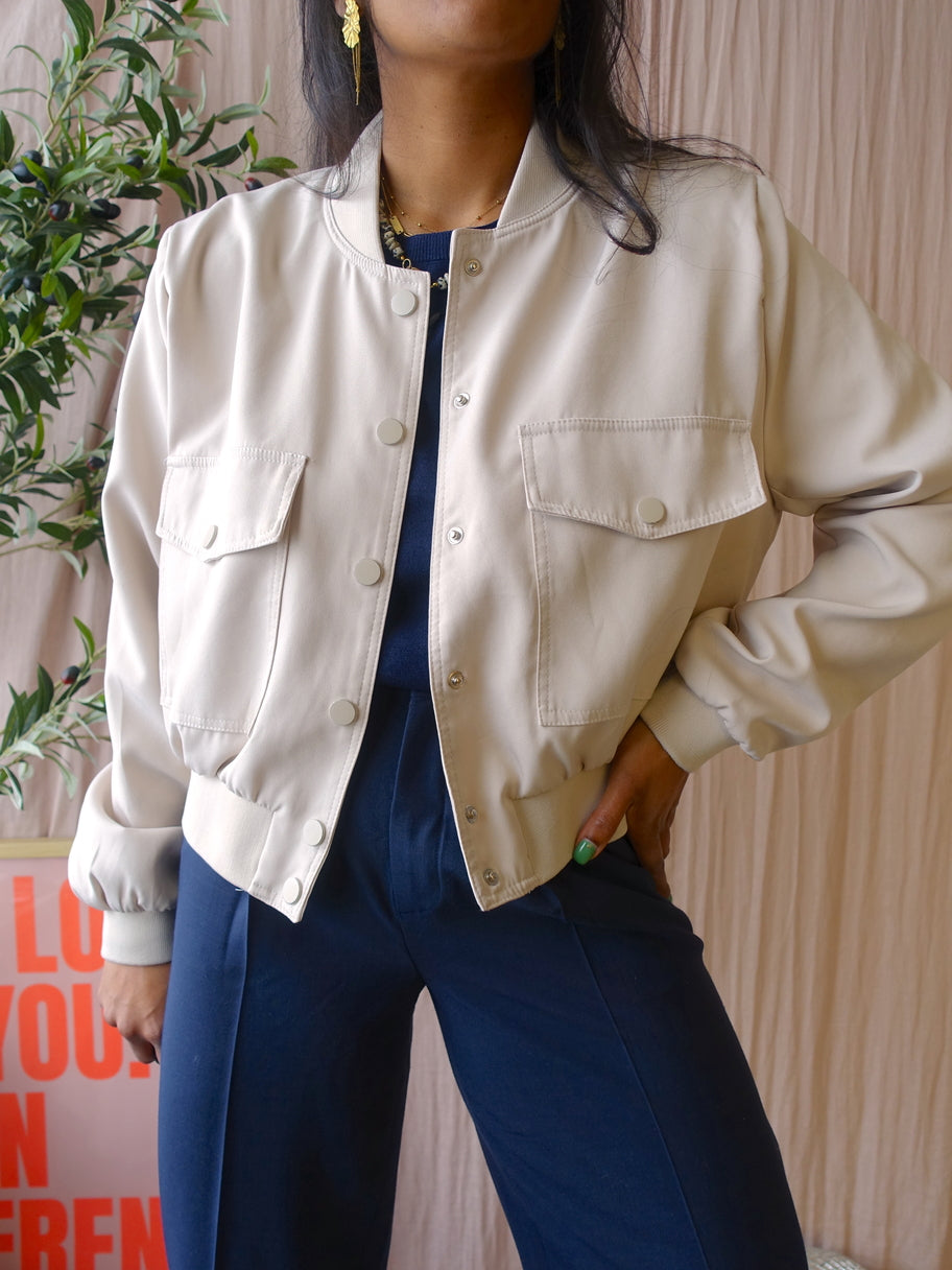 SisterS Point cropped bomberjack creme