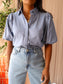 Sisters Point striped denim look blouse