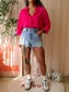 Someday oversized shirt french fuchsia