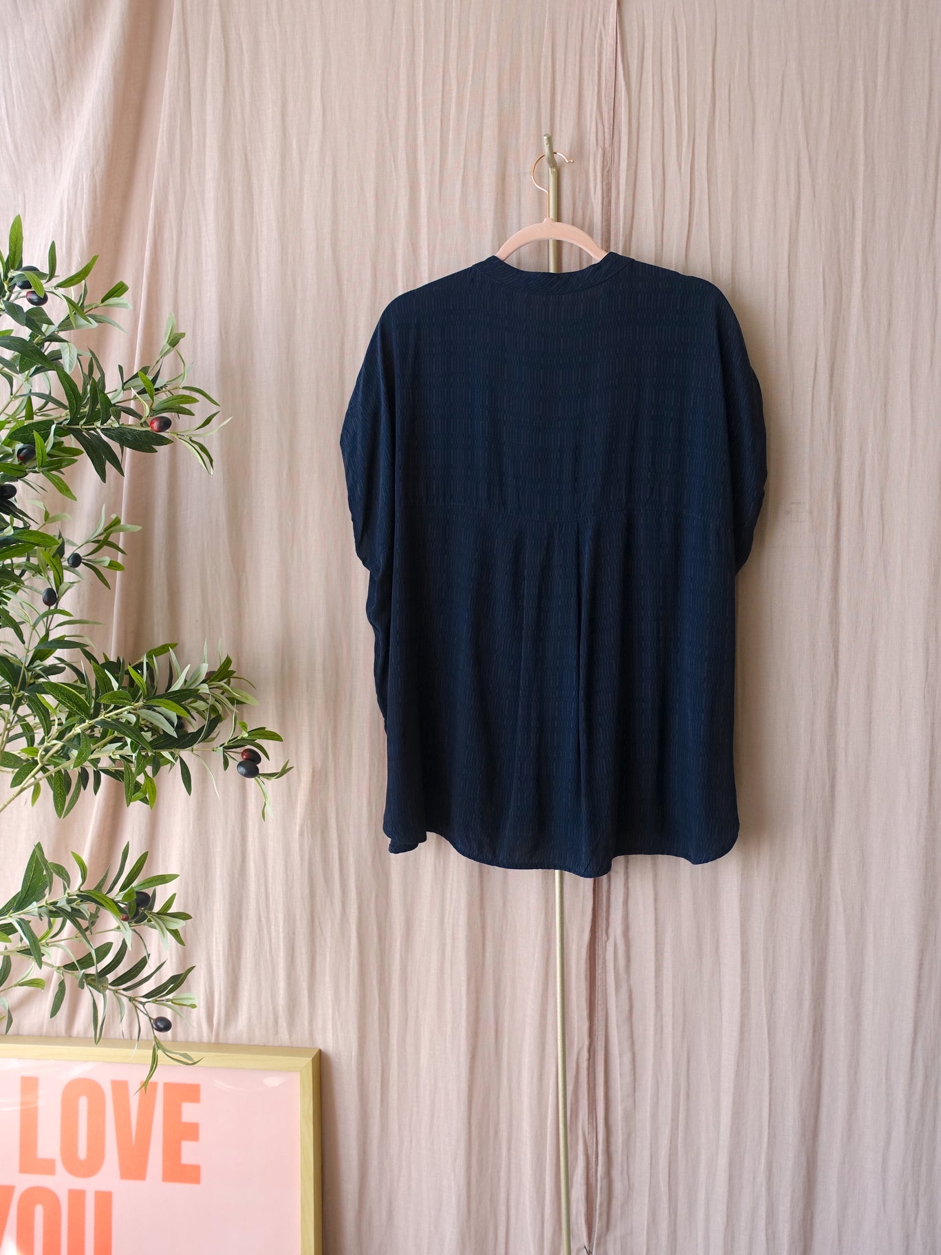 Someday zimali cupromix graphic print top midnight blue