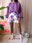 Meltea floral print shorts creme / lila