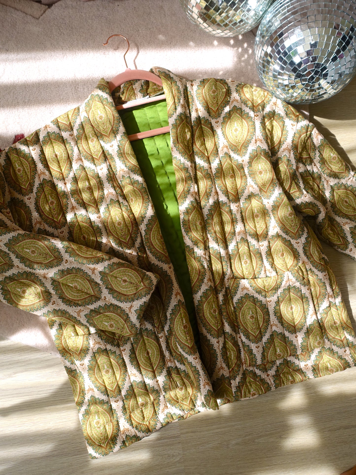 Bohemian quilted jacket olive