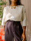 So sweet the bohemian embroidered top ecru