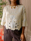 So sweet the bohemian embroidered top ecru