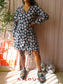 Stieglitz viscose wrap over daisy jurk