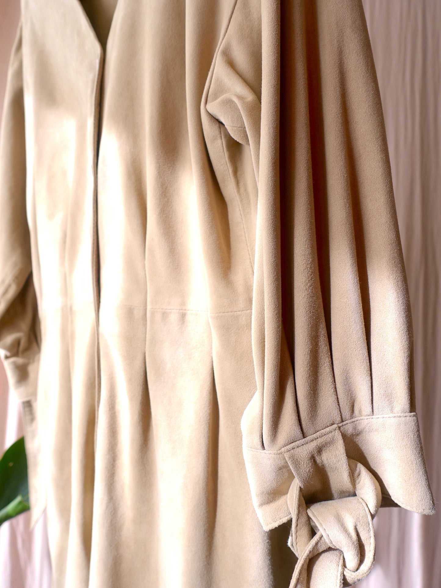 Studio AR goat leather dress beige