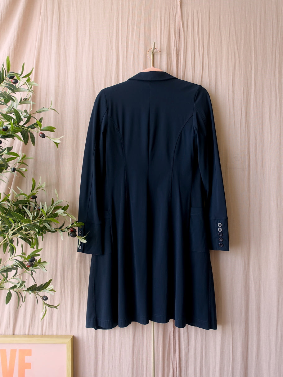 Studio Anneloes travel quality long blazer midnight blue