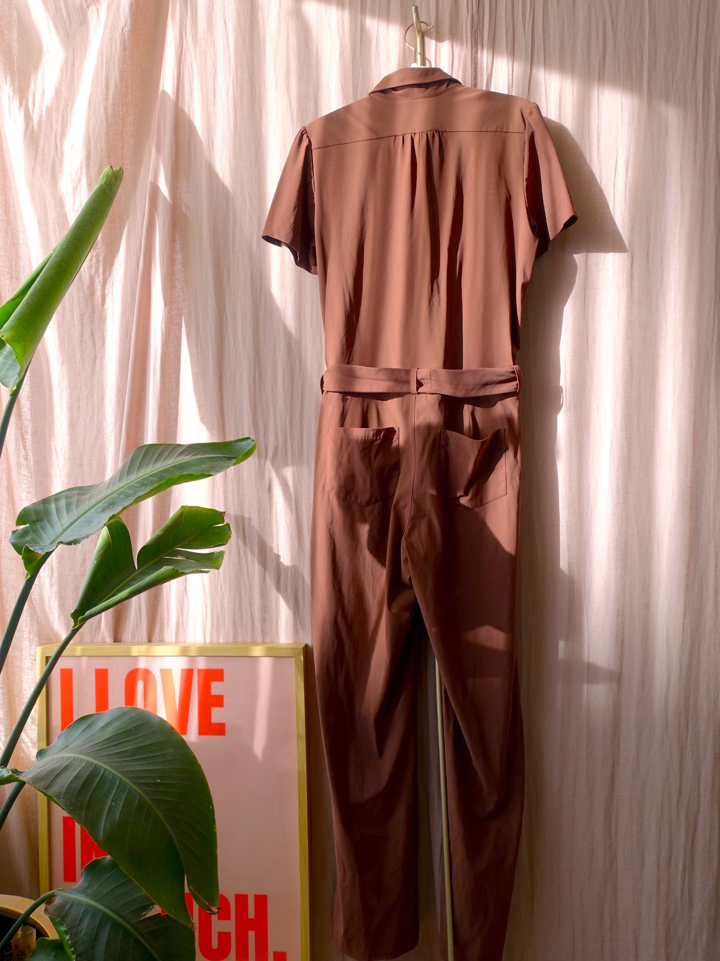 Studio Anneloes wide leg jumpsuit chocolate