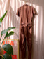 Studio Anneloes wide leg jumpsuit chocolate