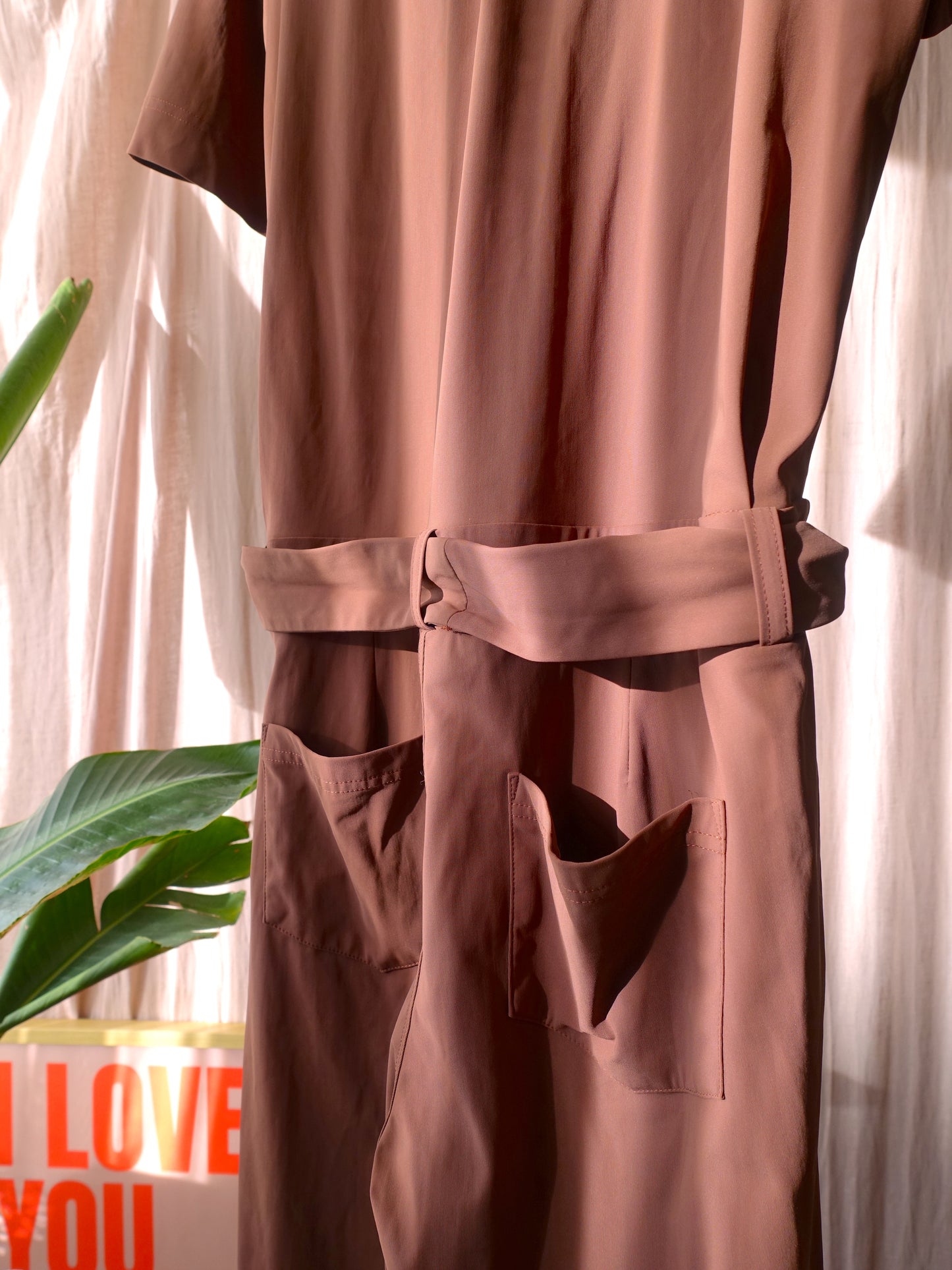 Studio Anneloes wide leg jumpsuit chocolate