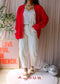Studio Anneloes fine knitted cardigan scarlet