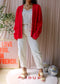 Studio Anneloes fine knitted cardigan scarlet