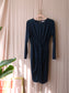 Studio Anneloes travel quality waist detail jurk navy