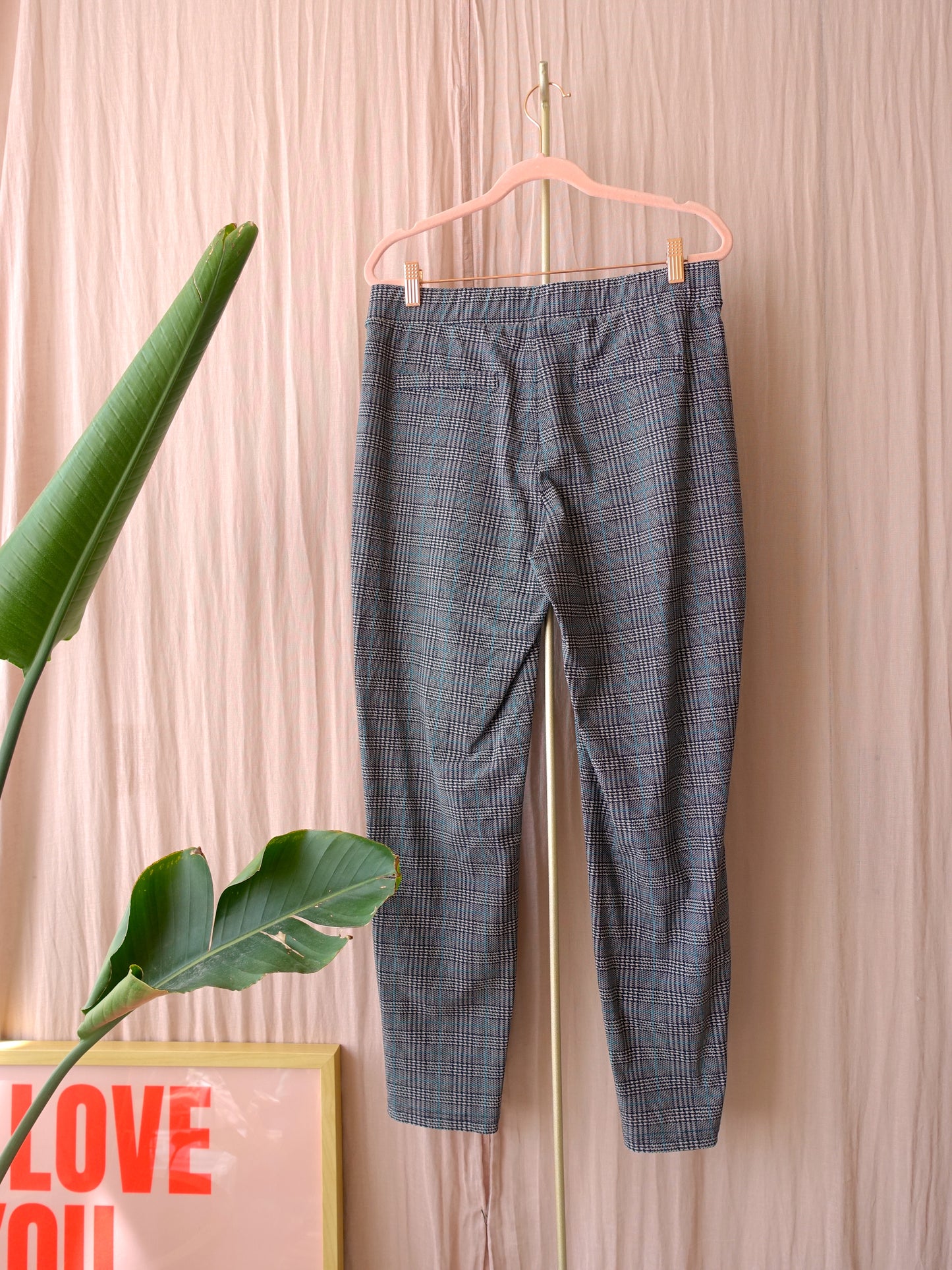 Studio Anneloes checkered travelstof pants grijs