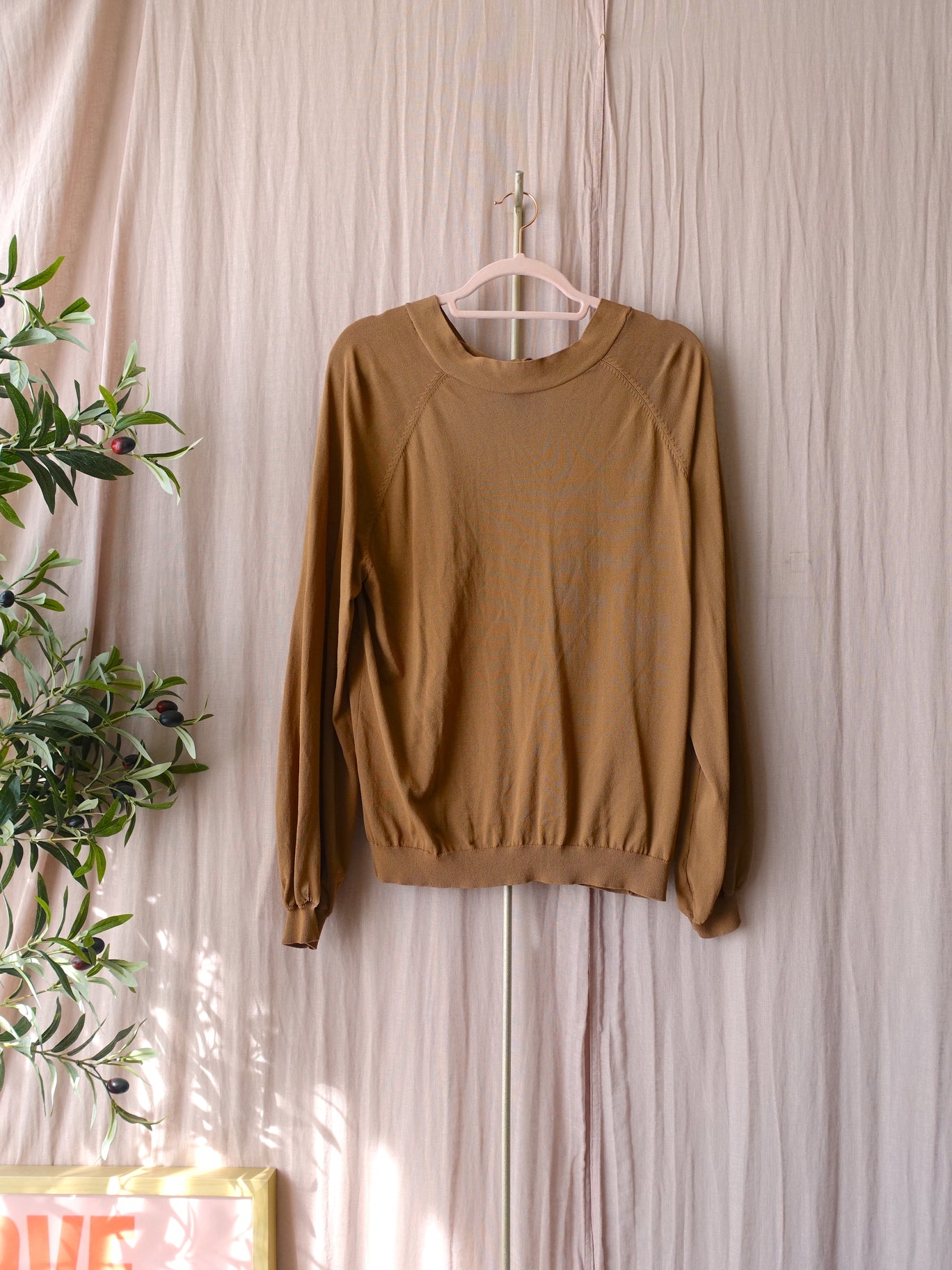 Studio Anneloes viscose knit met pofmouwen camel