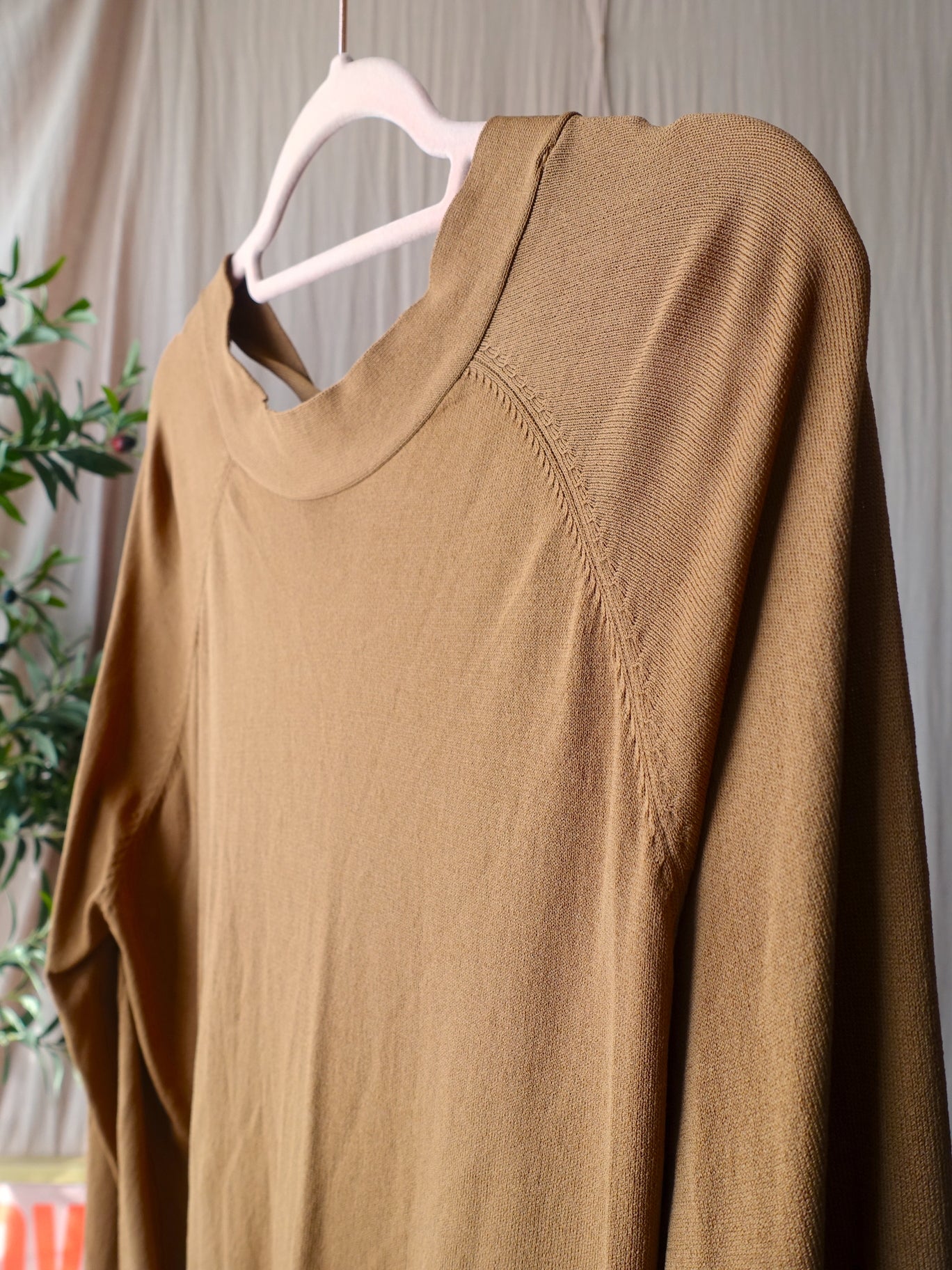 Studio Anneloes viscose knit met pofmouwen camel