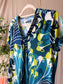 King Louie stretch jersey retro print top
