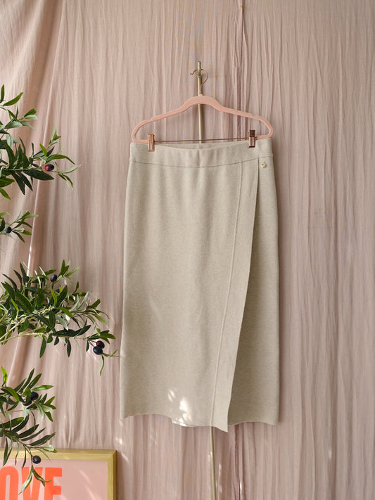 Rino & Pelle janou midi bodycon rok ecru latte