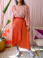 Summum oversized sheer top met pofmouwen