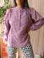 Summum woman puff sleeve blouse dusty lilac