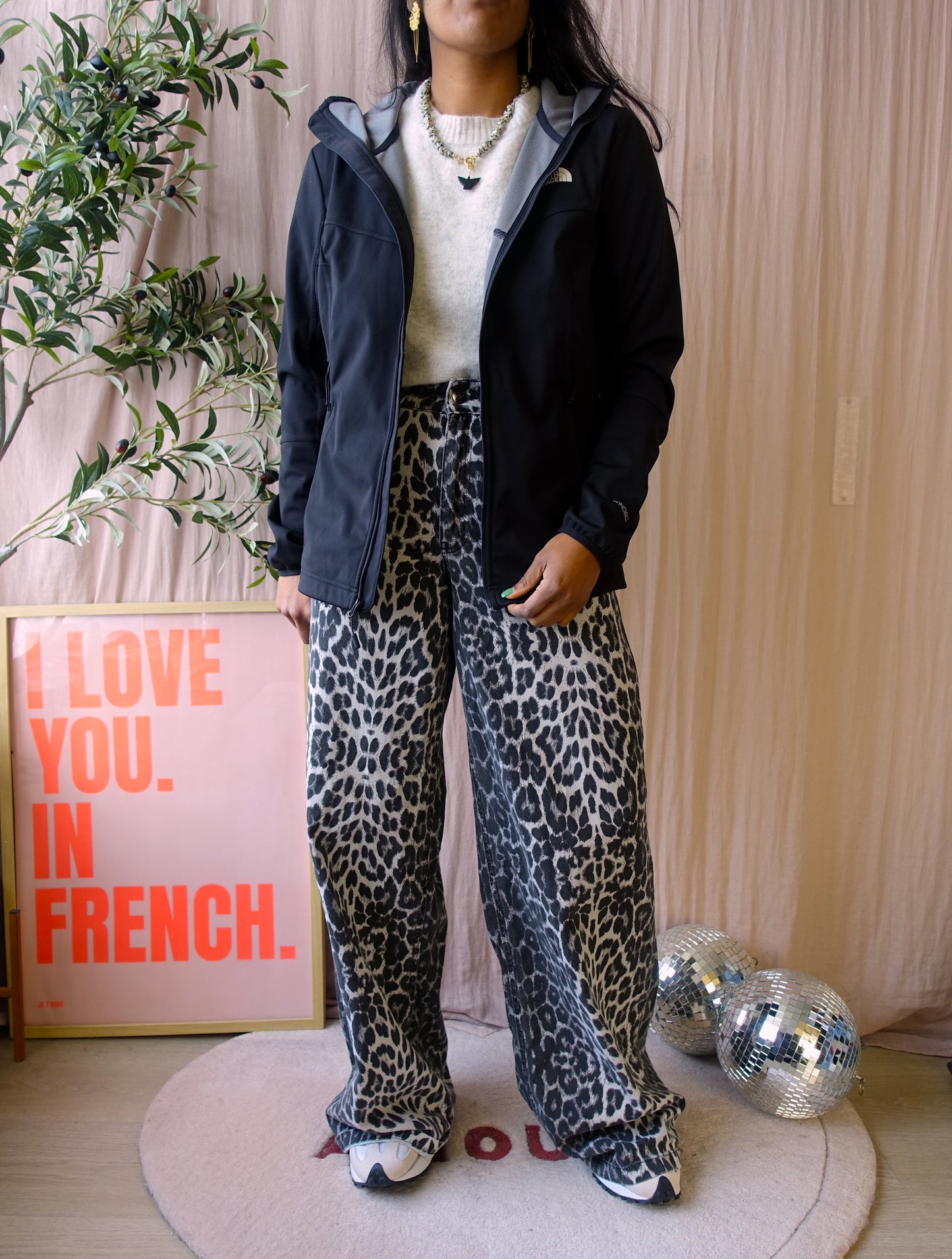 The North Face nimble windwall jacket zwart