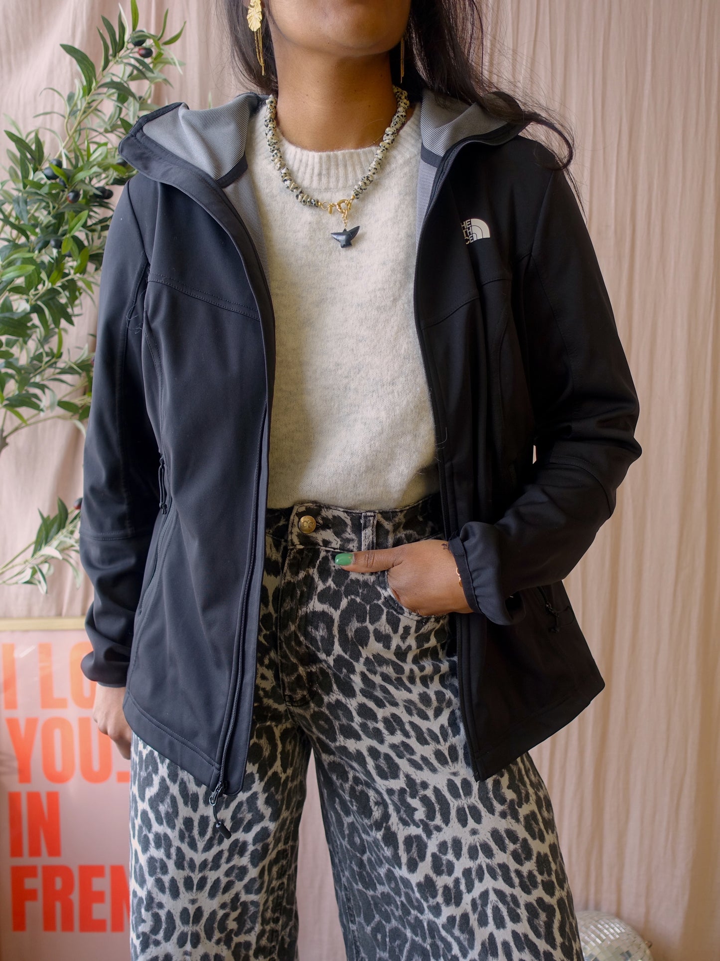 The North Face nimble windwall jacket zwart