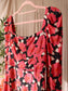 Reiss back detail floral jurk calypso coral