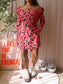 Reiss back detail floral jurk calypso coral
