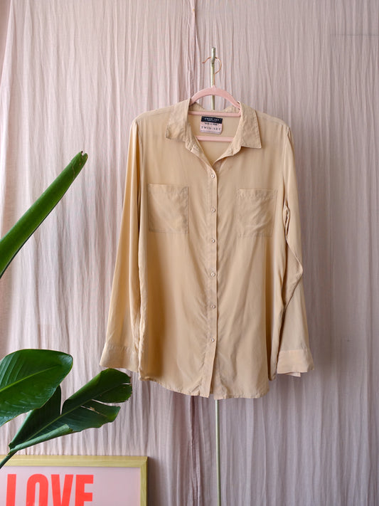 Twin-Set silk et soie blouse blush beige