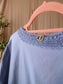 Twinset lace detail cotton jurk chambray blue