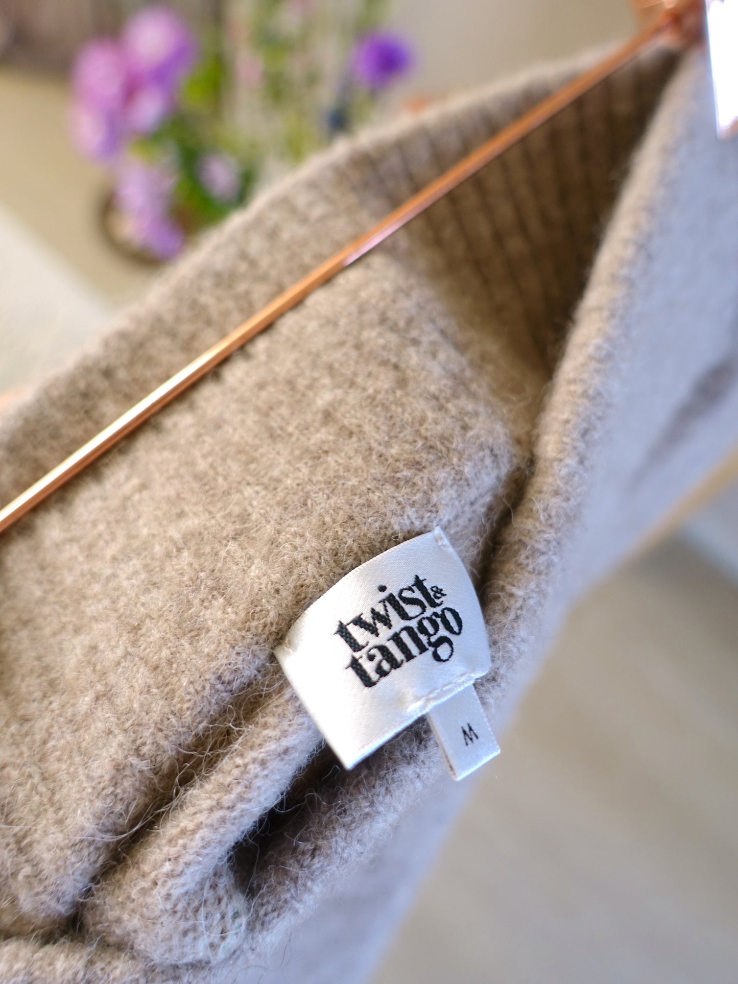 Twist & Tango lidya knitted midi skirt light beige