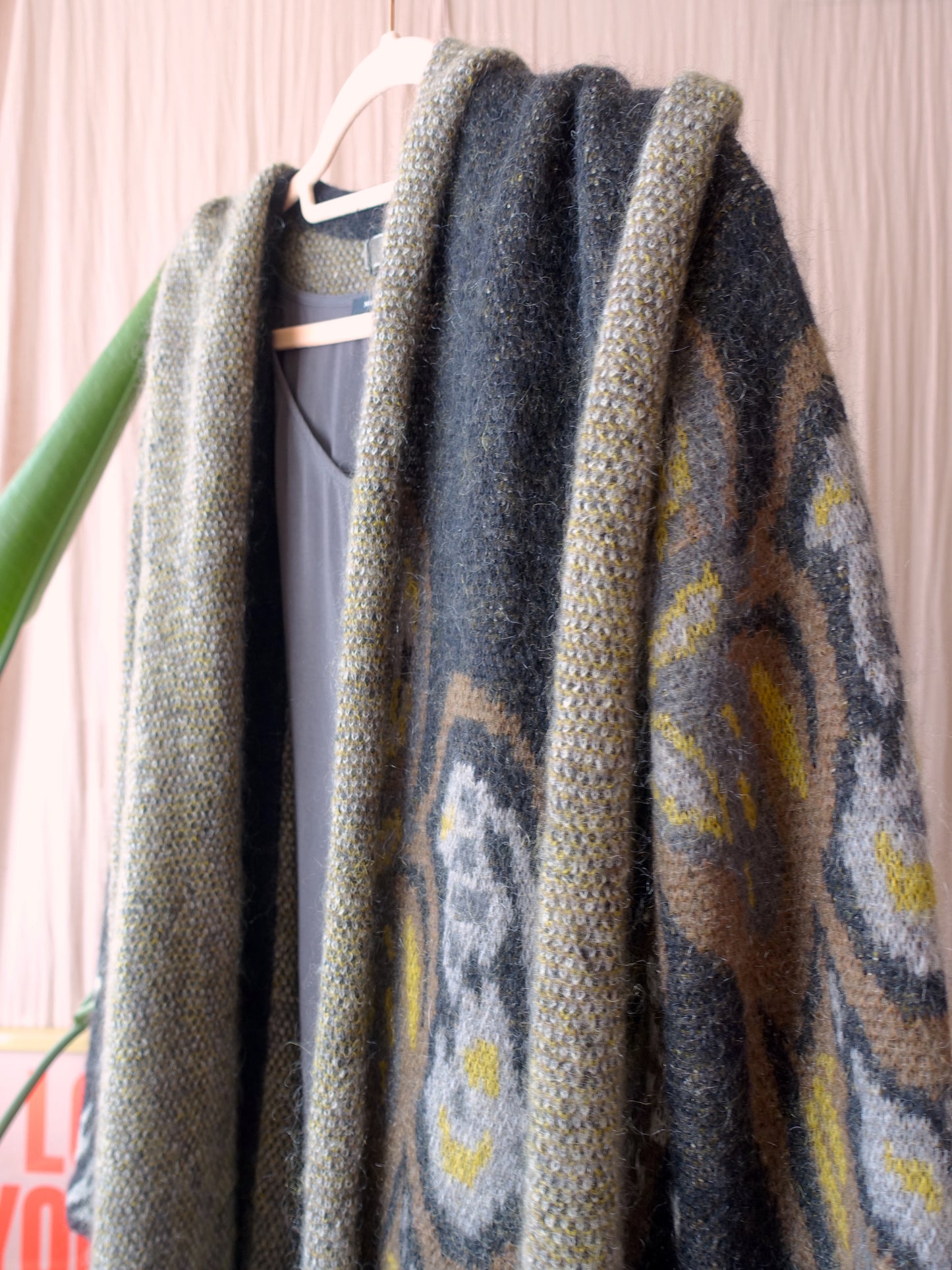 Uno Due mohair jacquard knit cardigan