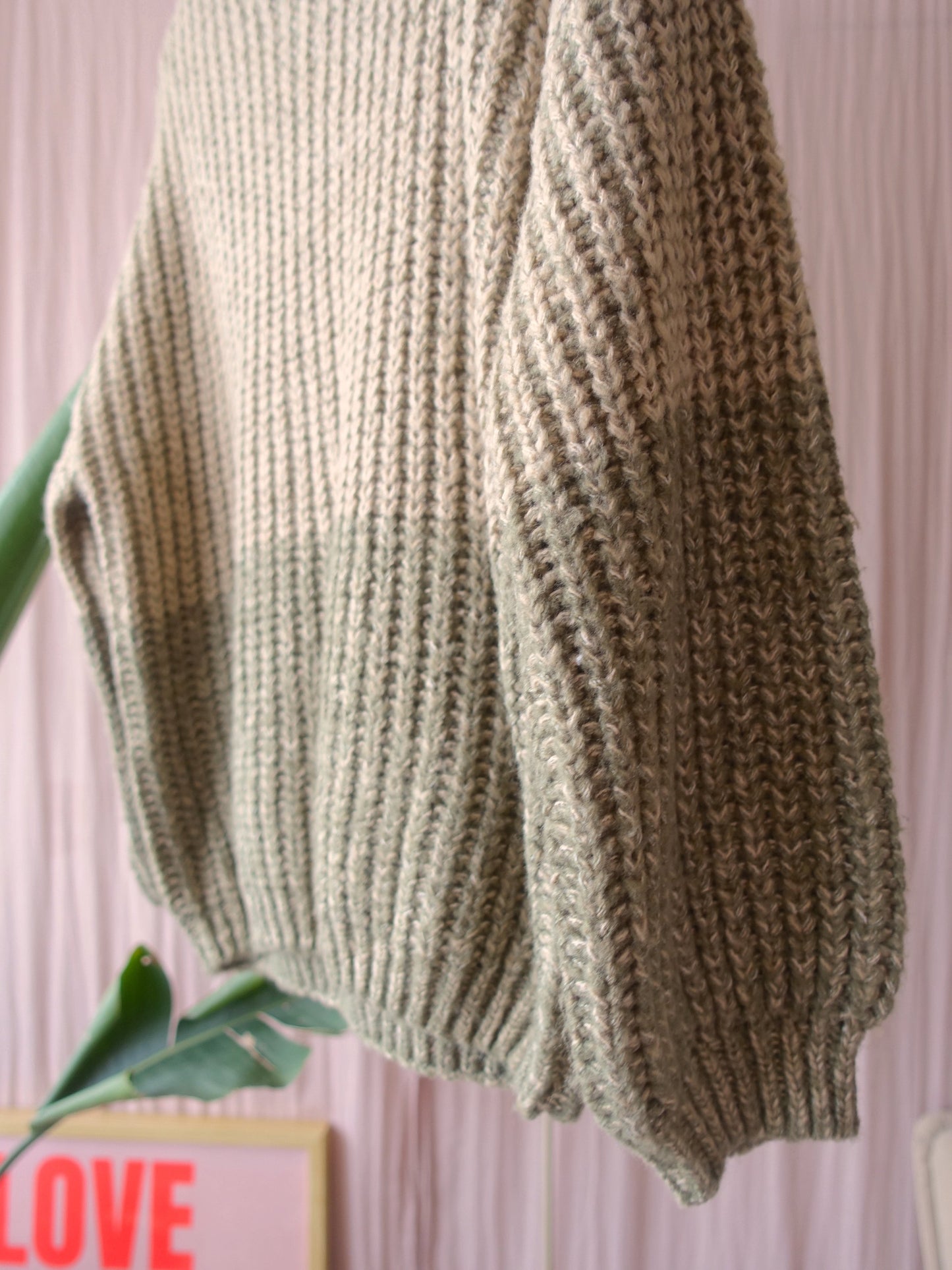 Ombre knit trui khaki / army