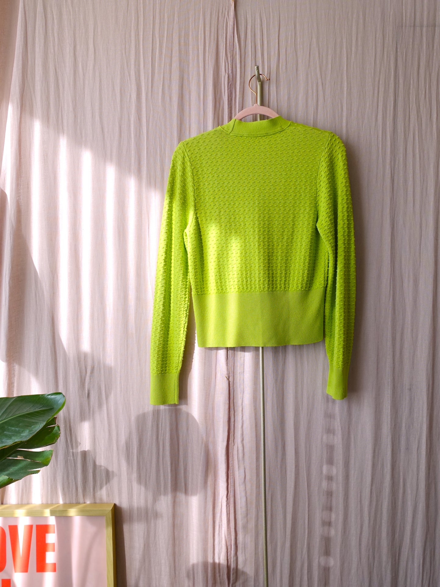 Vanilia structured cardigan lime green