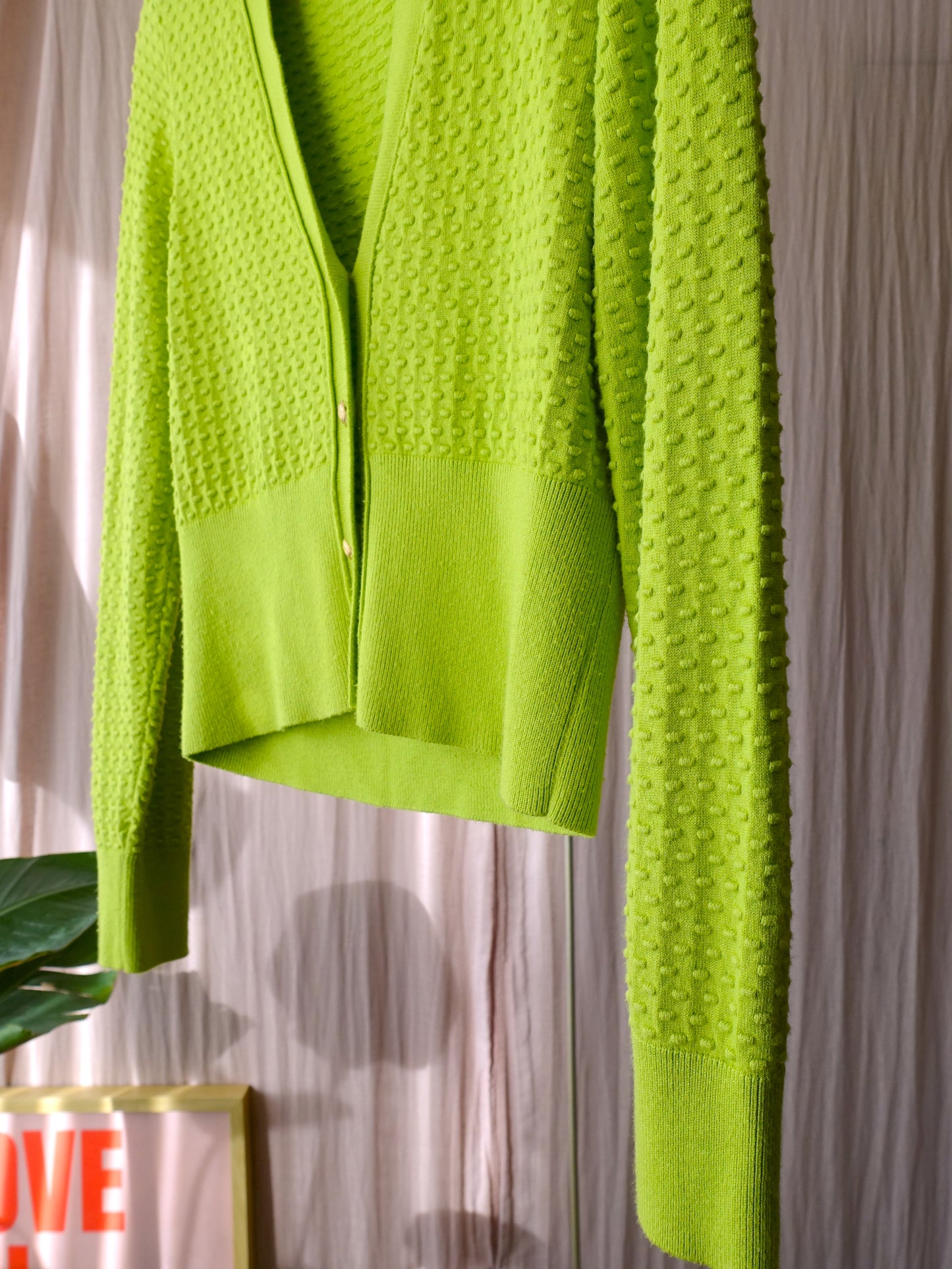 Vanilia structured cardigan lime green