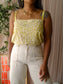 Vanilia leopard print cotton top pastel lime