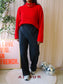 Vanilia cashmere & wool turtle neck knit cherry red