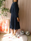 LaDress premium travel quality midi jurk jet black