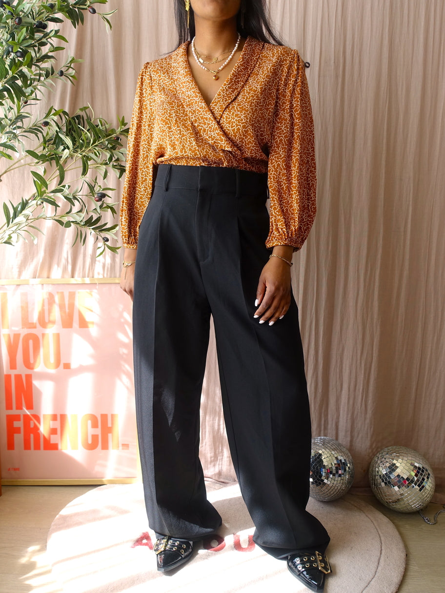 L.K. Bennett zazou wrap top caramel