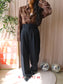 Monica Geuze x Shoeby checkered shirt chocolate brown