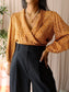 L.K. Bennett zazou wrap top caramel