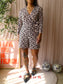 Vanilia tuto graphic playsuit black coffee / sea shell