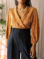 L.K. Bennett zazou wrap top caramel