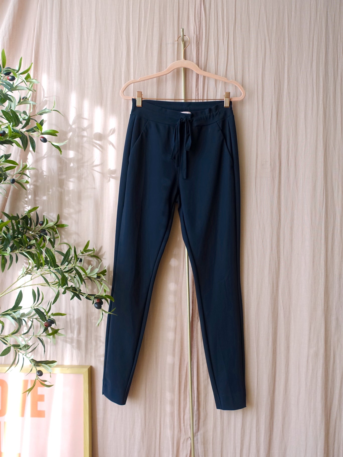 Studio Anneloes downstairs bonded trousers midnight blue