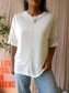 Vanilia sheer knit tee marshmallow