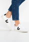 Veja esplar lederen sneakers wit / zwart