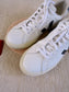 Veja esplar lederen sneakers wit / zwart