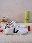 Veja esplar lederen sneakers wit / zwart