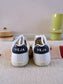 Veja esplar lederen sneakers wit / zwart