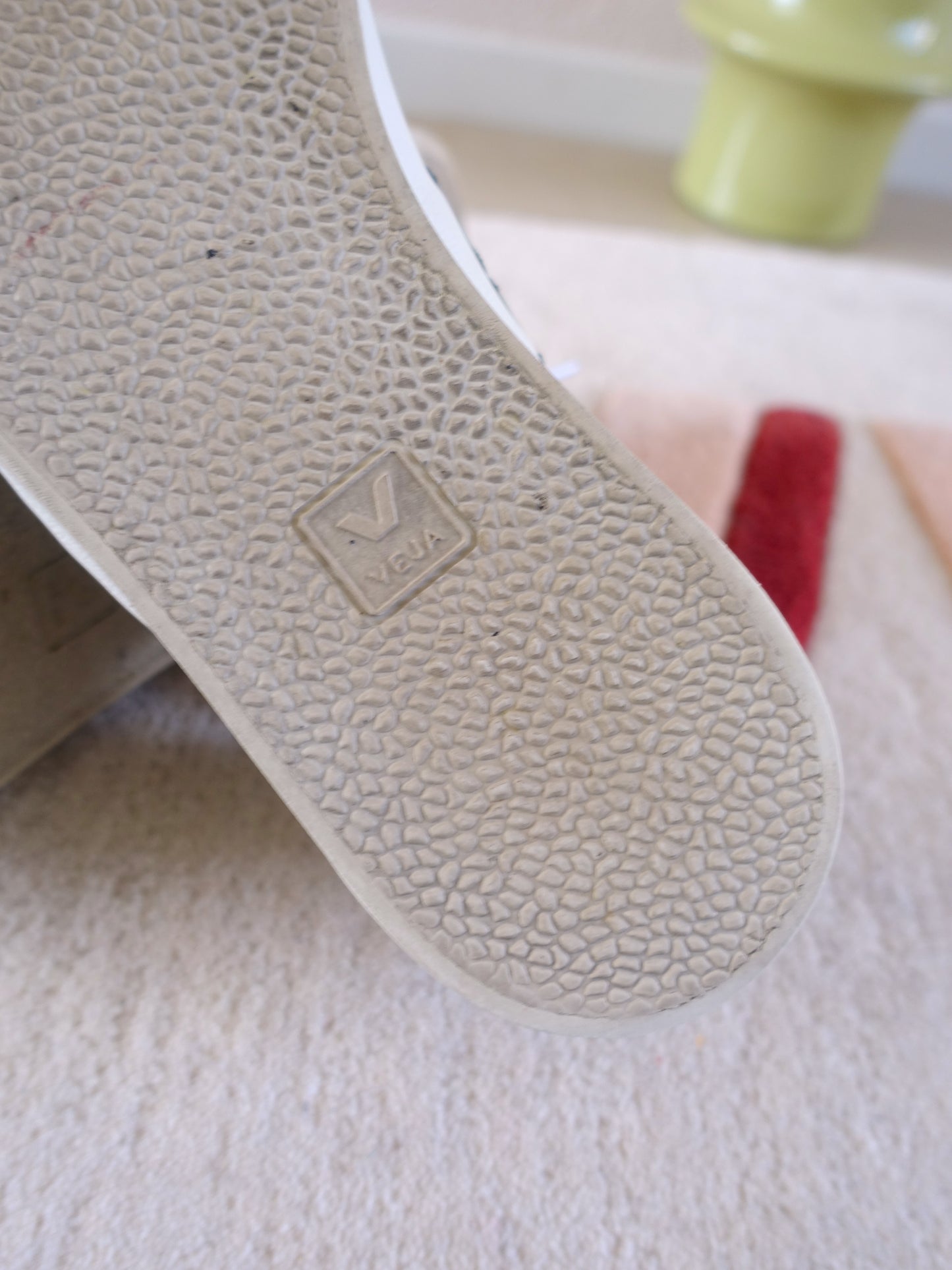 Veja esplar lederen sneakers wit / zwart
